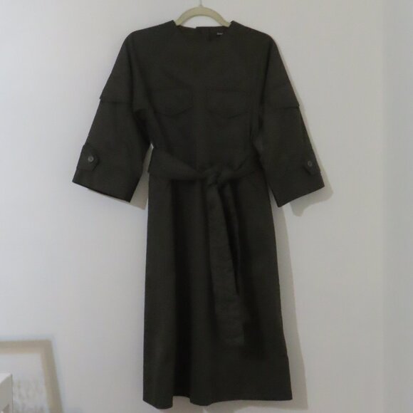 NWOT Margot & Clemence Khaki Green Utility Dress - Picture 1 of 7